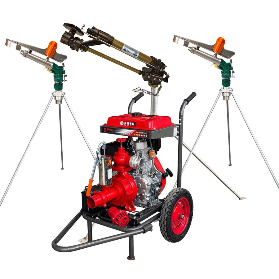 青浦一体式灌溉机组 全套喷枪水带配齐 抗旱浇地神器